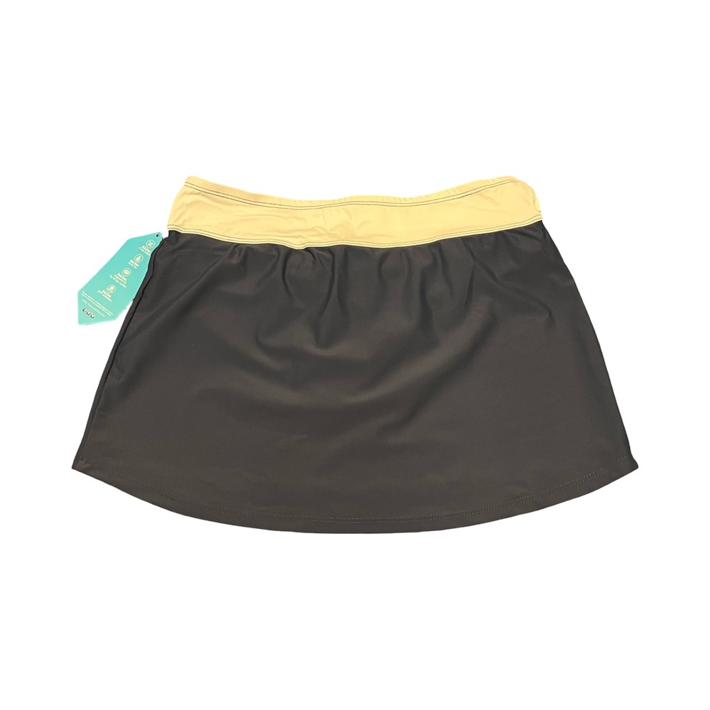 NWT Slate Gray Women's swim Skirt/Skort with White trim (not yellow). - Picture 2 of 5